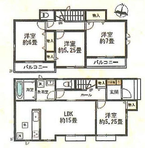 (B号棟)、4LDK、土地面積121.51m2、建物面積93.15m2