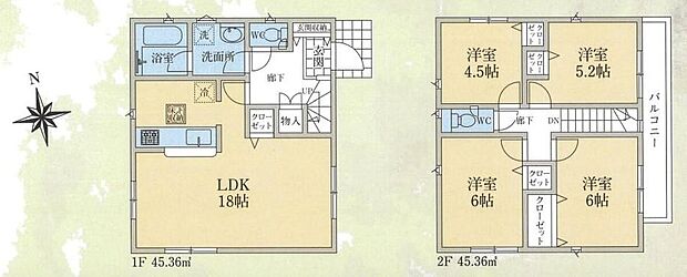 (1号棟)、4LDK、土地面積93.67m2、建物面積90.72m2