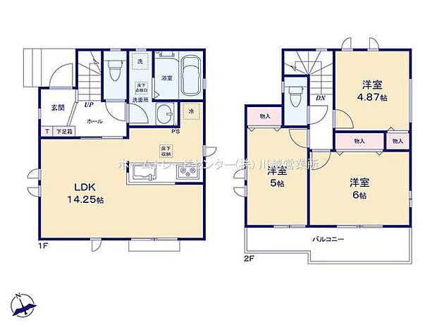 【3LDK】２居室から出入りが可能な南向きワイドバルコニー♪奥行もありお洗濯物やお布団もたくさん干せます！全居室収納完備♪
