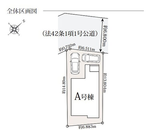 【区画図】JR川越線「西川越」駅徒歩4分!毎日の通勤通学に便利な立地です!カースペース2台分(車種による)♪駐輪場や来客用の駐車スペースとしてもお使いいただけます。