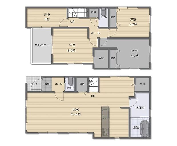 (1号棟)、価格4688万円、3LDK+S、土地面積115.52m2、建物面積105.45m2