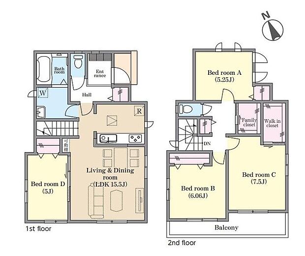 (A号棟)、価格5490万円、4LDK、土地面積100.99m2、建物面積98.74m2