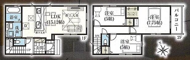 (1号棟)、価格3990万円、3LDK、土地面積83.21m2、建物面積79.9m2