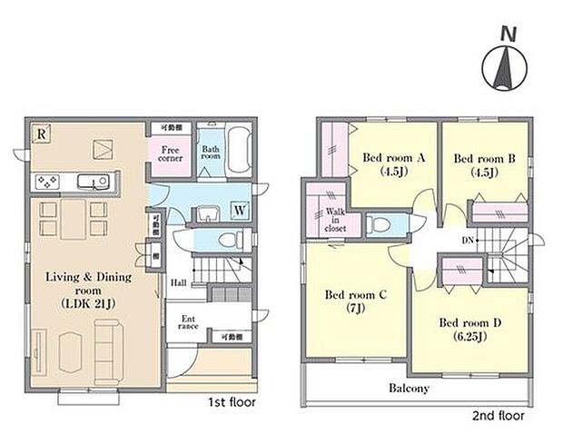 (A号棟)、価格5390万円、4LDK、土地面積149.06m2、建物面積102.68m2

