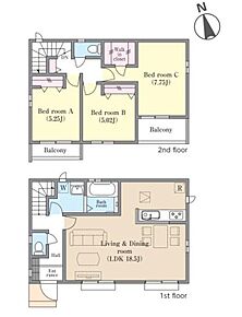 通風・採光に優れたLDK18.5帖のくつろぎ空間♪。水回りを集中させ必要な場所に収納を配置した効率的な家事動線。快適さと安らぎをかなえるお住まいです。 