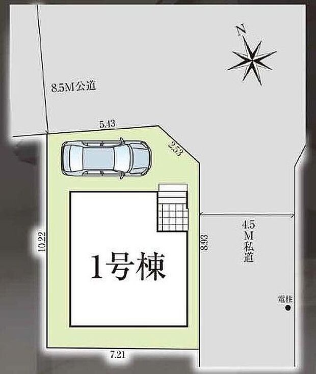 【≪全体区画図≫】北東角地☆道幅の広い角地なので明るく開放感に溢れた好立地です！お車の出し入れもラクラク♪