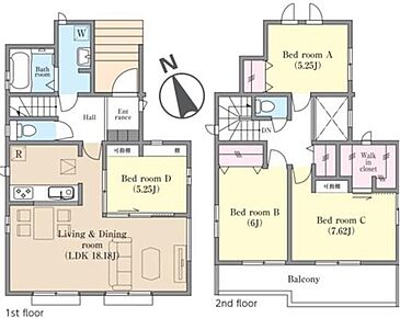 吹き抜けのある開放的な玄関♪広々としたLDK！扉を開ければ居心地の良い豊かな空間が広がります。暮らしを豊かにサポートする充実の設備。明るく開放的なLDK。魅力が詰まったお住まいです！ 