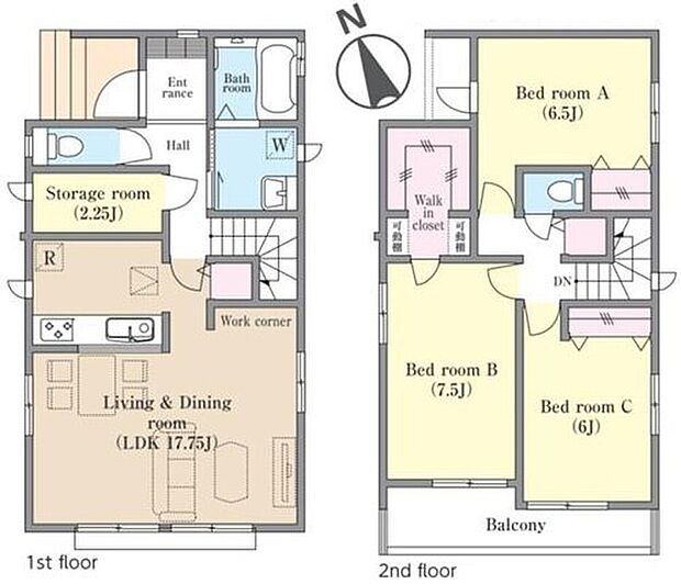 【3LDK】使い方いろいろ！広々収納のある3LDK♪収納豊富な家は、物の定位置が決まっているため日常の片づけや清掃がスムーズに行えます！床や共有スペースにものがあふれることが減り、清潔な状態を維持しやすくなります♪