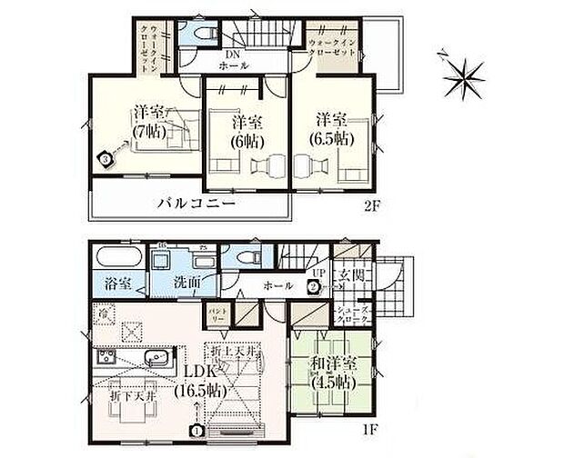 【4LDK】◆採光良好なリビングは、ご家族の憩いの空間!
◆SCや2WIC、パントリーなど収納設備が充実♪
◆家族のコミュニケーションを重視した対面式キッチンでお料理中も楽しく♪