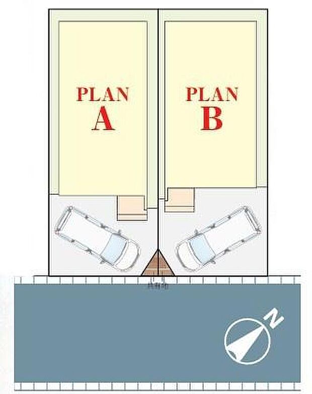 【全体区画図】住環境良好な人気の低層住居専用地域に立地しております。守られた環境は、お子様との暮らしにもおすすめです。
前道が6mあるので、車庫入れが苦手な方でも安心して入れられます。