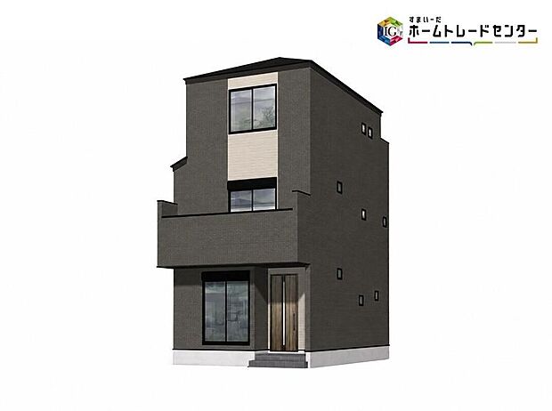 【完成予想図(外観)】陽光注ぐ2階LDKのお住まいです！建物の向かい側が公園になっているため、開けた視界が広がり開放的♪プライバシーが守られた心地よい空間でご家族がゆったりお寛ぎいただけます！