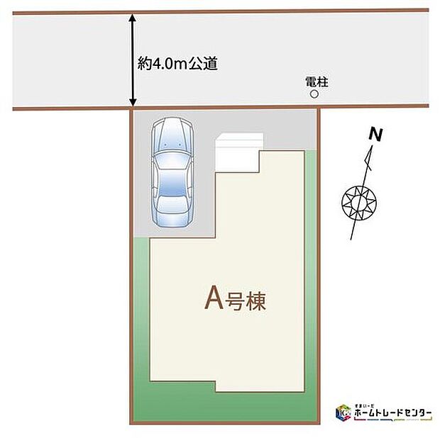 【≪区画図≫】お車から玄関までの距離が近いのでたくさんお買い物をした日も大丈夫♪雨の日も最小限の被害ですみます。車通りの少ない前面道路で小さなお子様がいても安心です。