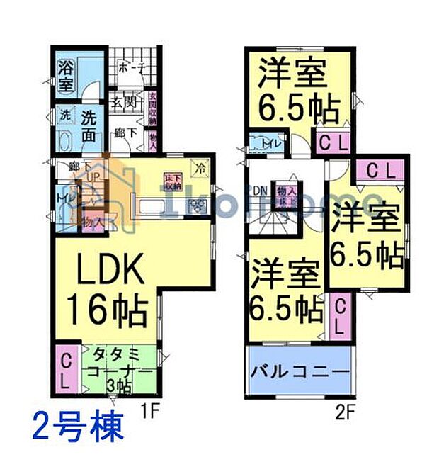 【ホームページに現地動画掲載中】●年中無休:当日予約可●2階居室6帖超!ワイドバルコニーでお洗濯楽々