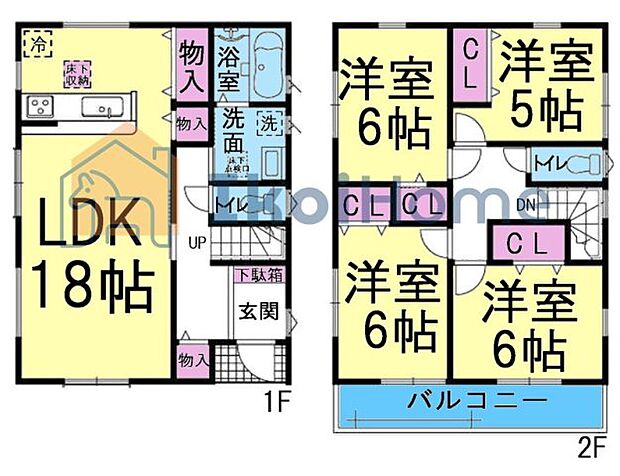【ホームページに現地動画掲載中】●年中無休：当日予約可●人気の4LDK！リビングは広々18帖！