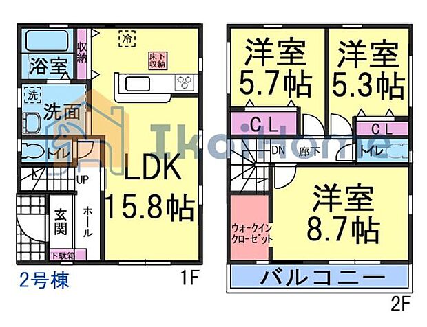 【ホームページに現地動画掲載中】●年中無休：当日予約可●２階ワイドバルコニー陽当り良好！