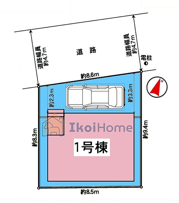 【ホームページに現地動画掲載中】●年中無休:当日予約可●区画図です。お車1台駐車可能です!
