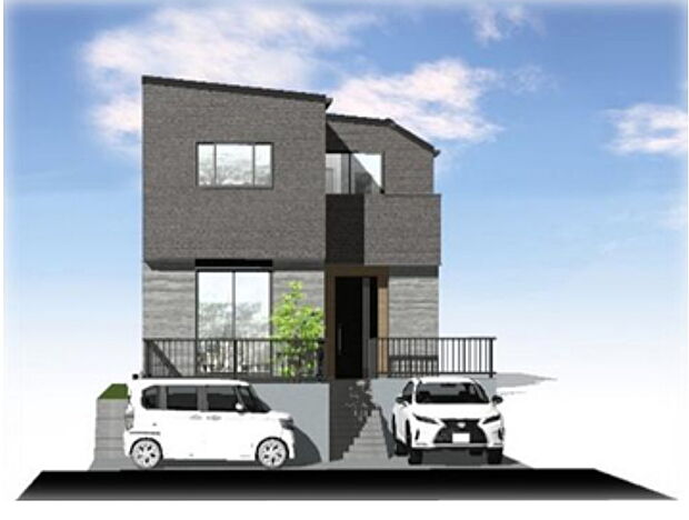 ※外観予想パースです。JR「朝霧」駅徒歩13分!駅近ながらお車も2台駐車可能♪子育て環境良好の立地♪