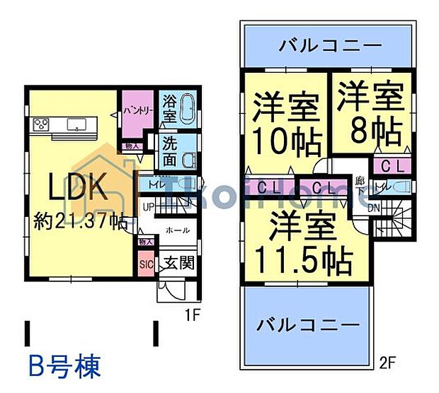 【ホームページに現地動画掲載中】●年中無休:当日予約可●広々LDK21帖は大変魅力的。