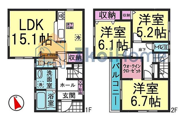 ●年中無休：当日予約可●3LDK＋WIC完備！全居室収納完備！人気のカウンターキッチンです！