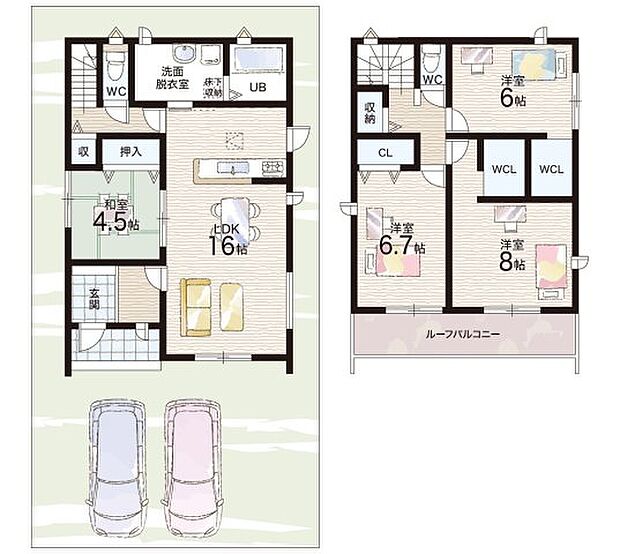 【4LDK】○下野小学校・・・徒歩23分 ○西朝明中学校・・・徒歩28分