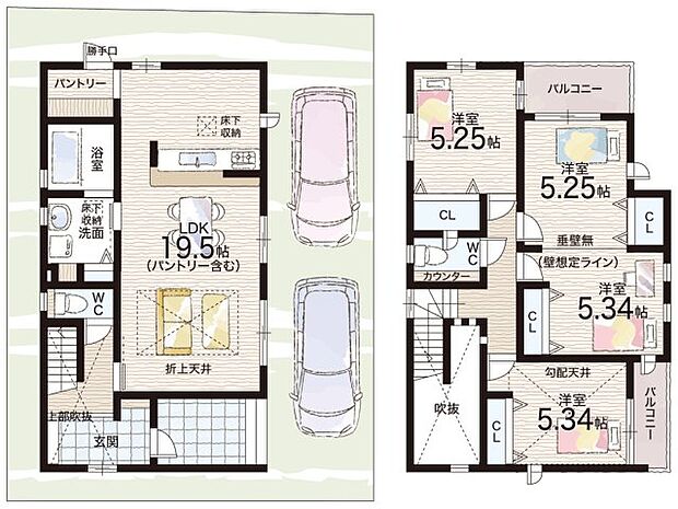 【3LDK】○祇王小学校・・・徒歩12分 ○野洲北中学校・・・徒歩10分