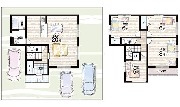 【4LDK】○下田小学校・・・徒歩7分 ○日枝中学校・・・徒歩27分