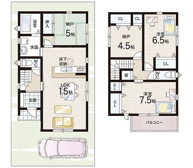 【2LDK+S(納戸)】○槇島小学校・・・徒歩14分 ○北宇治中学校・・・徒歩12分