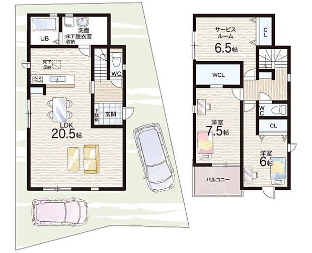 【2LDK+S(納戸)】○南部小学校・・・徒歩3分 ○東宇治中学校・・・徒歩14分