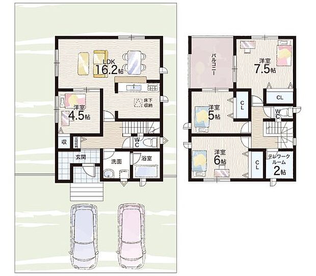【4LDK+S(納戸)】○亀山西小学校・・・徒歩21分 ○亀山中学校・・・徒歩24分