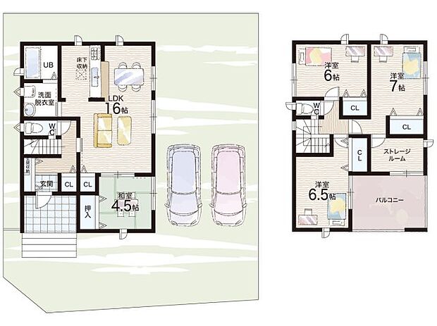 【4LDK+S(納戸)】○楠小学校・・・徒歩12分 ○楠中学校・・・徒歩9分