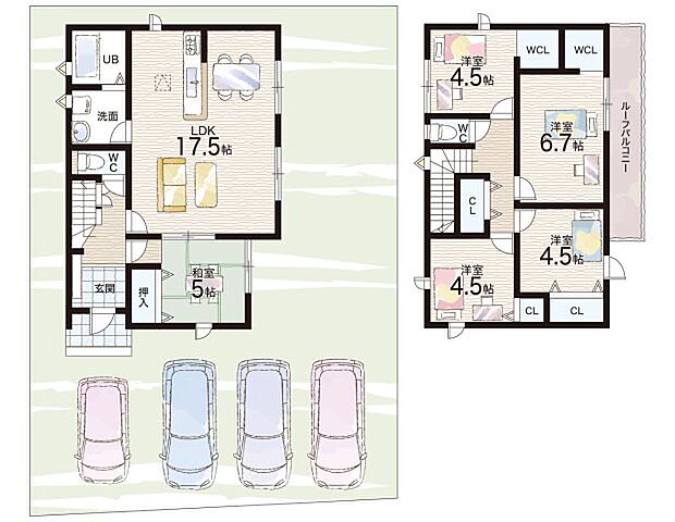 【5LDK】○藤水小学校・・・徒歩10分 ○橋南中学校・・・徒歩27分