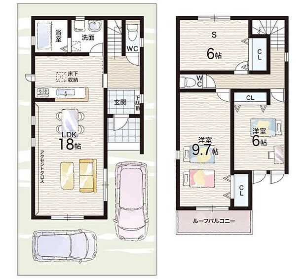 【2LDK+S(納戸)】○笠縫東小学校・・・徒歩10分 ○新堂中学校・・・徒歩27分