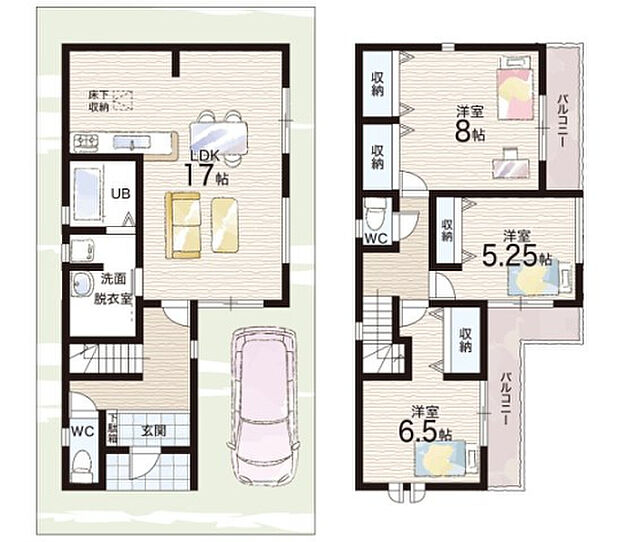 【3LDK】○治田小学校・・・徒歩19分 ○栗東中学校・・・徒歩33分