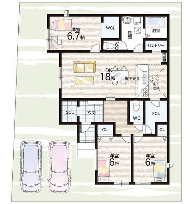 【4LDK】○常盤西小学校・・・徒歩10分 ○常盤中学校・・・徒歩10分