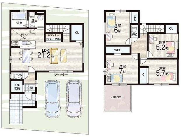 【4LDK】○南笠東小学校・・・徒歩5分 ○玉川中学校・・・徒歩28分