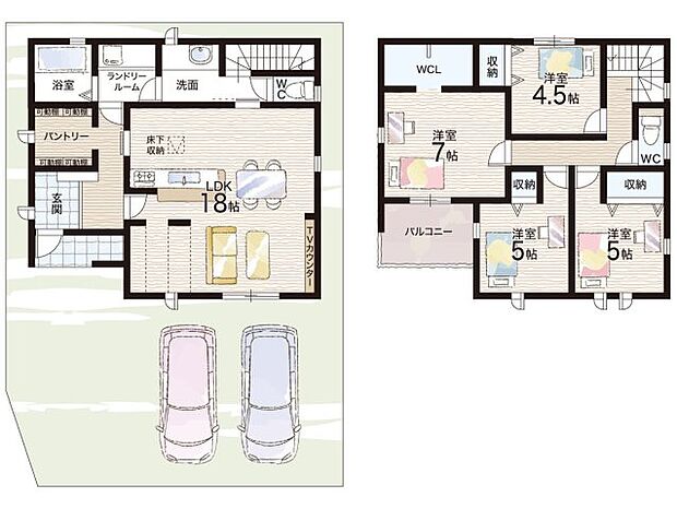 【4LDK】○愛知川小学校・・・徒歩19分 ○愛知中学校・・・徒歩22分