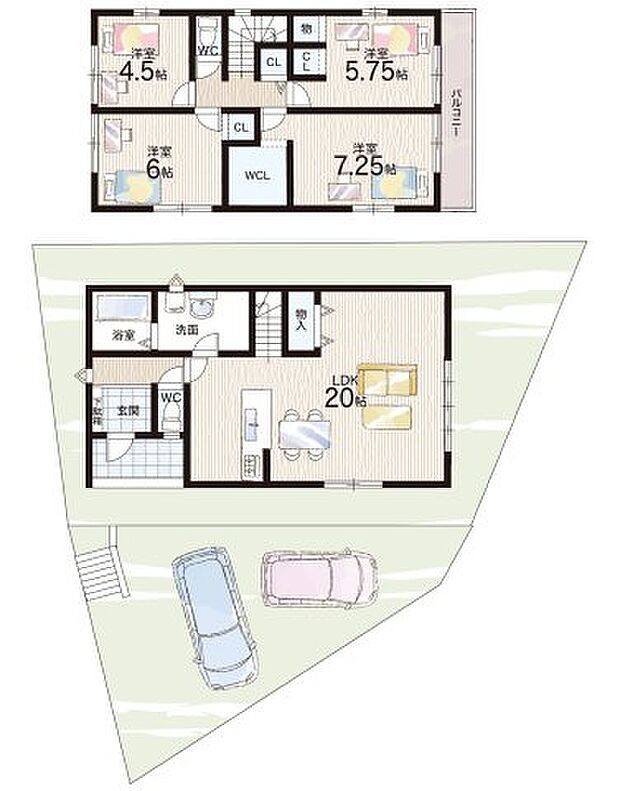 【4LDK】○さくら小学校・・・徒歩16分 ○男山第三中学校・・・徒歩9分