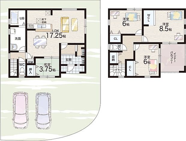 【4LDK】○八幡小学校・・・徒歩17分 ○八幡中学校・・・徒歩11分