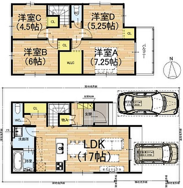 【4LDK】○長等小学校・・・徒歩19分 ○皇子山中学校・・・徒歩7分