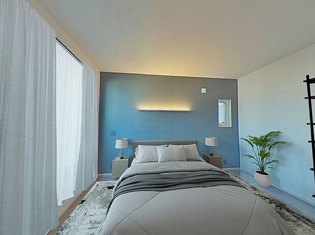 ■16号地 主寝室 画像は実際の写真にCG加工(家具や調度品の削除や合成)を加えたもので実際とは異なる場合があります。