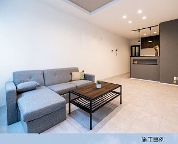 明るいお部屋の施工事例のパース図