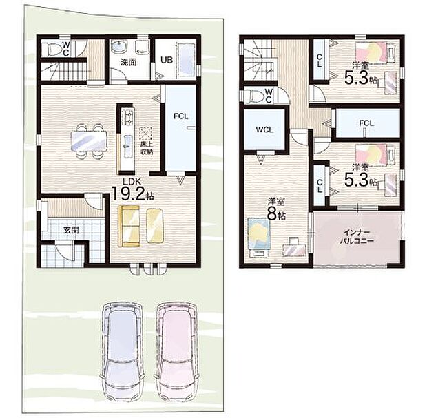 【3LDK】○鳩里小学校・・・徒歩9分 ○加古川中学校・・・徒歩15分