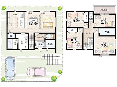 ○甲緑小学校・・・徒歩11分 ○大原中学校・・・徒歩17分 