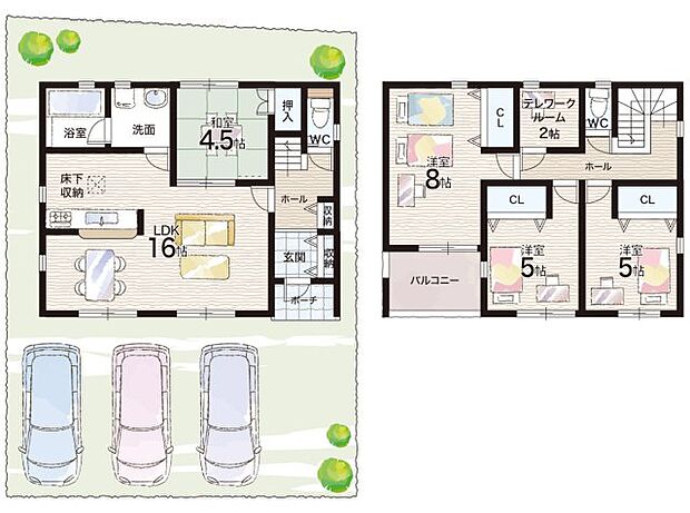 【4LDK+S(納戸)】○勝原小学校・・・徒歩4分 ○朝日中学校・・・徒歩22分