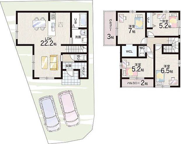 【4LDK】○清水小学校・・・徒歩7分 ○魚住中学校・・・徒歩20分