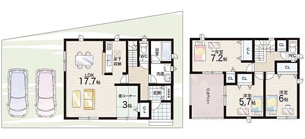 【3LDK】○小部東小学校・・・徒歩8分 ○小部中学校・・・徒歩9分