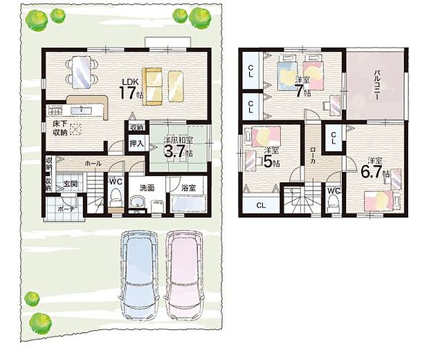 【3LDK】○別府小学校・・・徒歩7分 ○別府中学校・・・徒歩12分
