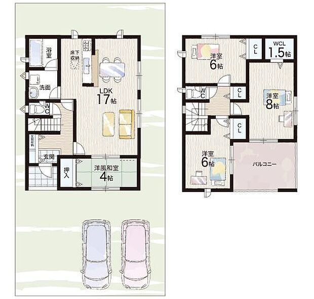 【4LDK】○小野小学校・・・徒歩10分 ○小野中学校・・・徒歩18分