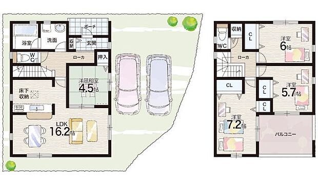 【4LDK】○谷八木小学校・・・徒歩7分 ○大久保中学校・・・徒歩14分