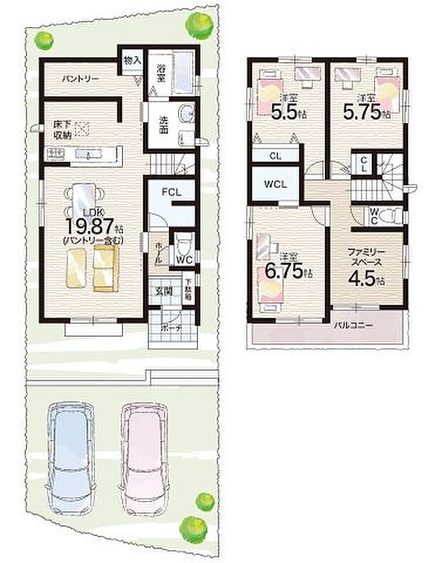 【3LDK+S(納戸)】○多井畑小学校・・・徒歩19分 ○高倉中学校・・・徒歩23分